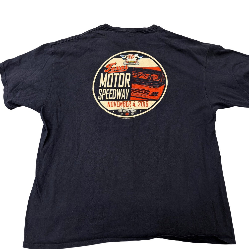 Texas Motor Speedway T-Shirt Mens 2018 AAA Texas 500 NASCAR Racing Navy Blue